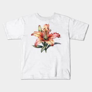 Watercolor Starlette Lily Kids T-Shirt